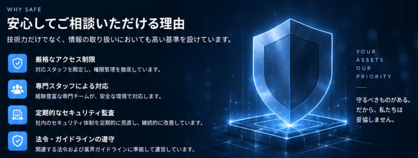 青く輝く盾のセキュリティビジュアル